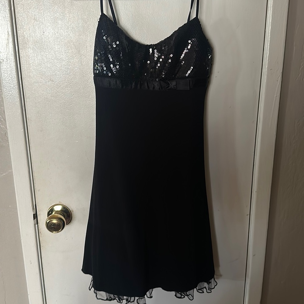 Solid black HOCO or cocktail party dress